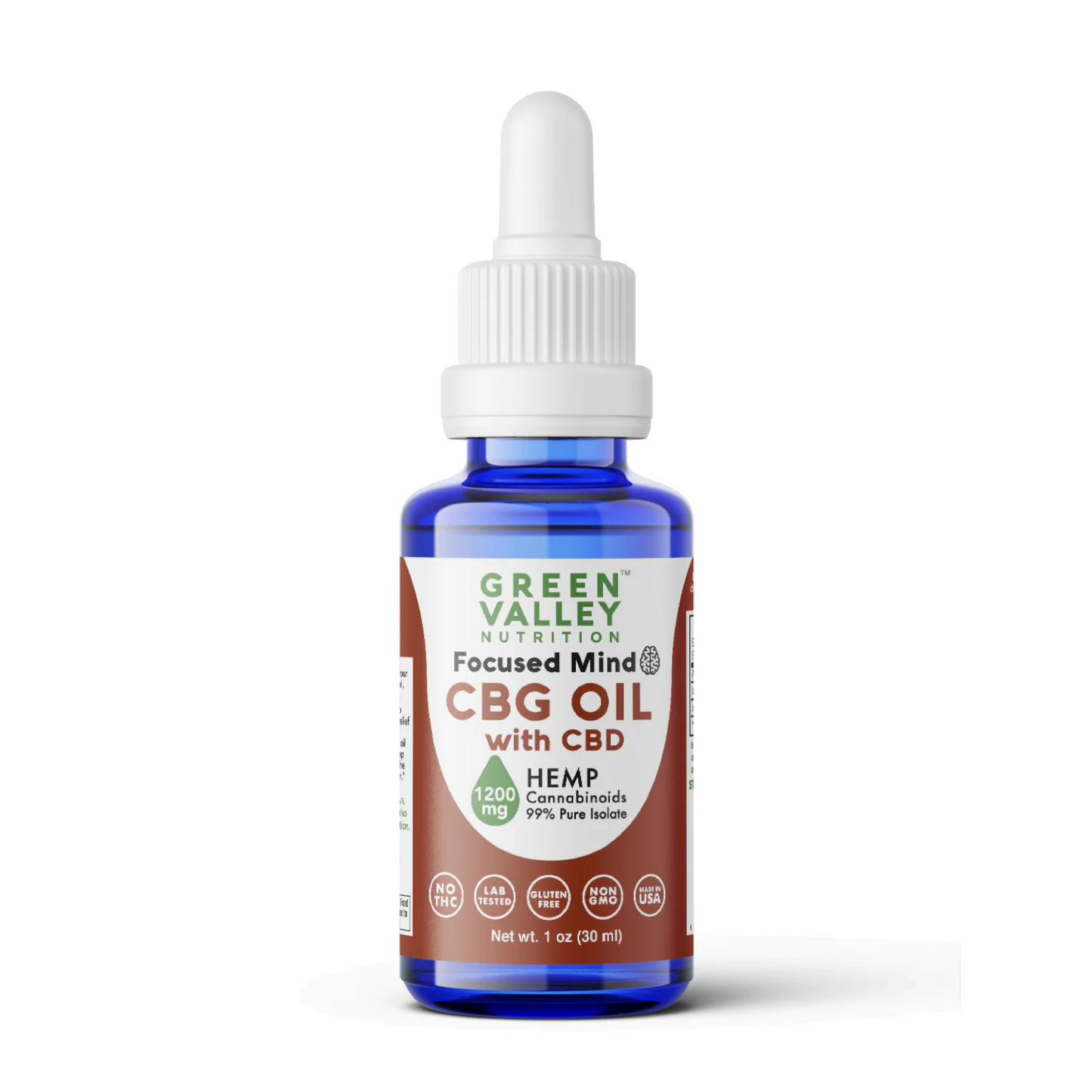 Focused Mind™ CBG Oil Drops - 1200mg
