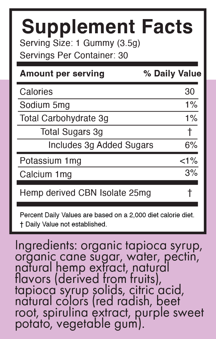 Sleepy Night™ CBN Gummies 750mg