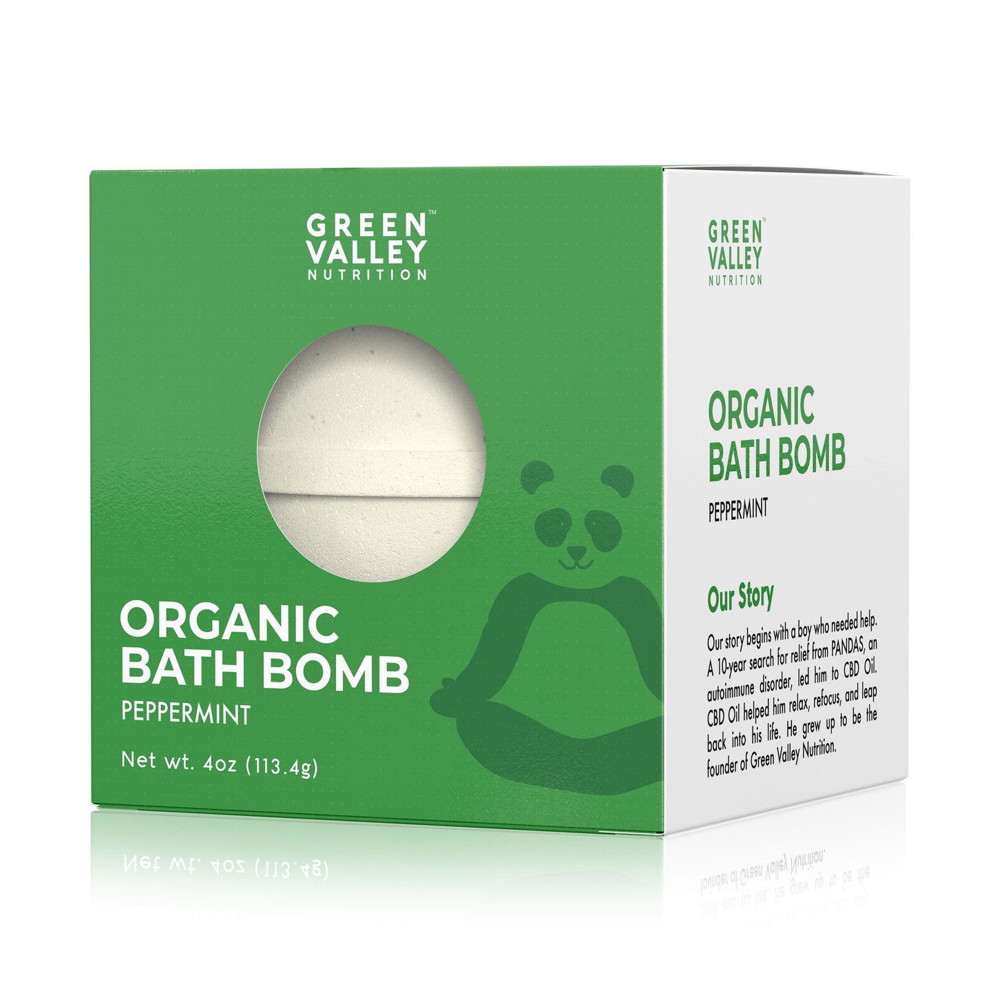 CBD Bath Bomb - Peppermint & Green Tea