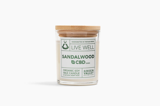 Hemp Wick Candle: Sandalwood + CBD